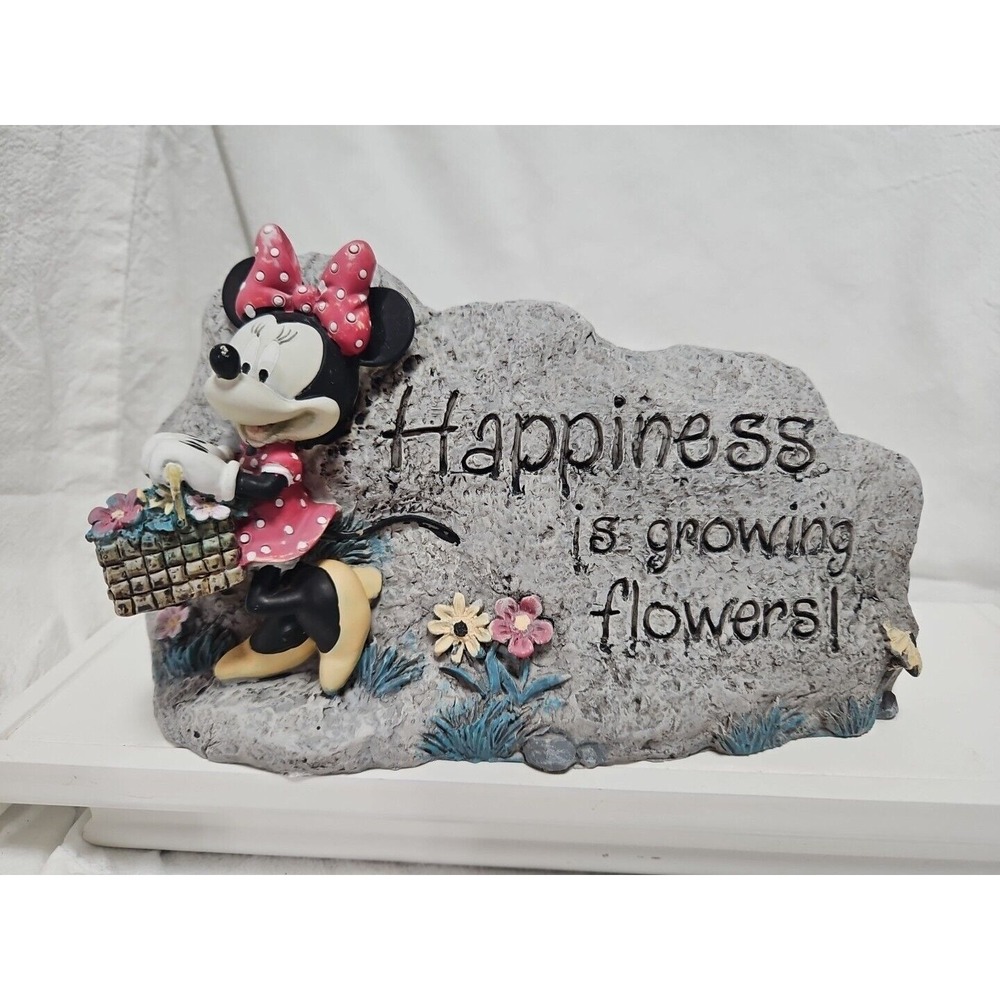 Minnie Mouse Happiness is Growing Flowers Garden Rock (5 x 8.5 in) Outdoor